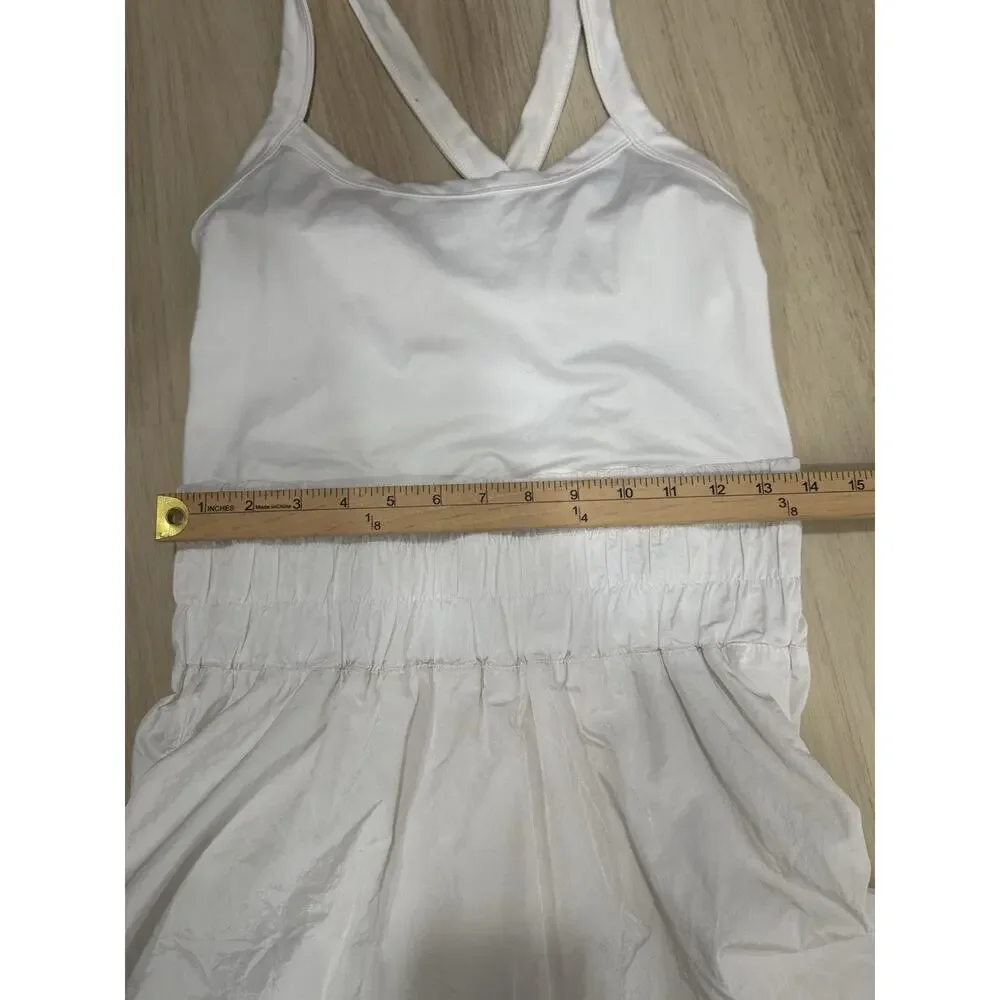 Free People Movement The Way Home Skortsie Romper White Active Size Large